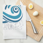 Linge De Cuisine Mouettes Vagues Mer (Quart Plié)