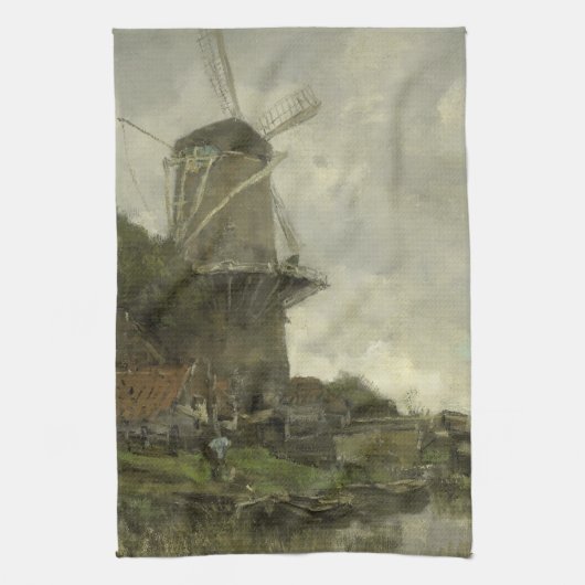 Linge De Cuisine Moulin à vent néerlandais, Jacob Maris (Vertical)