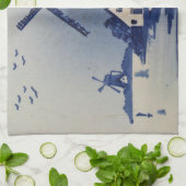 Linge De Cuisine Moulin blanc blanc blanc vintage (Plié)