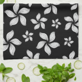 Linge De Cuisine Moulinets Noir et Blanc (Plié)