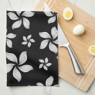 Linge De Cuisine Moulinets Noir et Blanc