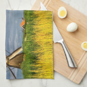 Linge De Cuisine Moulins à vent dans Kinderdijk, Hollande, Pays-Bas (Quart Plié)