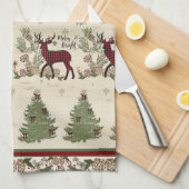 Linge De Cuisine Mountain Lodge Christmas Tree Joyer n Bright Deer (Quart Plié)