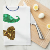 Linge De Cuisine moustache hipster de noël (Quart Plié)