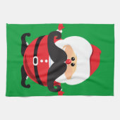 Linge De Cuisine Moustache Santa Claus (Horizontal)