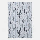 Linge De Cuisine Moustaches de Hipster bleu (Vertical)