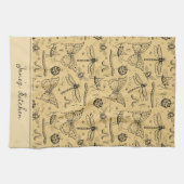 Linge De Cuisine Moustard rustique, insecte jaune et noir (Horizontal)