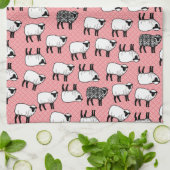 Linge De Cuisine Mouton noir de Damas (Plié)