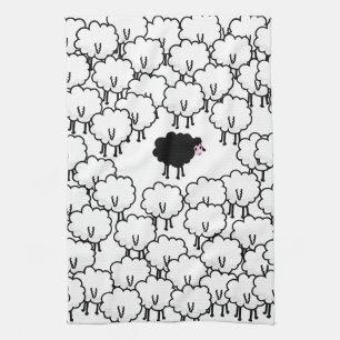 Linge De Cuisine Moutons noirs