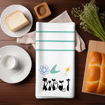 Linge De Cuisine Moyen siècle moderne les années 50 Black Cats Atom<br><div class="desc">Cette conception peut être personnalisée dans la zone fournie en modifiant la photo et/ou le texte. Vous pouvez également le customiser en cliquant sur Personnaliser ce Modèle, puis en choisissant l'option cliquer pour customiser et supprimer ou modifier la couleur de l'arrière - plan, ajouter du texte, modifier la couleur ou...</div>