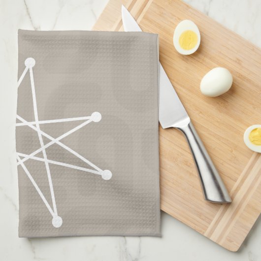 Linge De Cuisine Moyen-siècle moderne Noël atomique MCM MOD Star (Quart Plié)