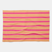 Linge De Cuisine Moyenne Siècle Moderne, Fuchsia Rose & Orange (Horizontal)