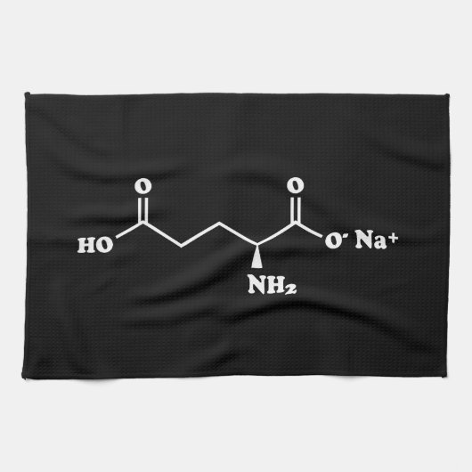 Linge De Cuisine MSG Monosodium Glutamate Molecule Formule chimique (Horizontal)