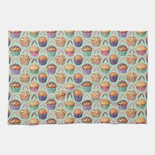Linge De Cuisine "Muffin Mayhem : Une aspersion de plaisir" (Horizontal)