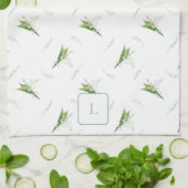Linge De Cuisine Muguet Fleur Blanche Monogrammée (Plié)