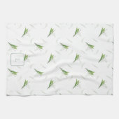 Linge De Cuisine Muguet Fleur Blanche Monogrammée (Horizontal)
