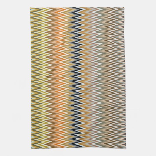 Linge De Cuisine Multicolor Zigzag Motif (Vertical)