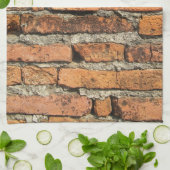 Linge De Cuisine Mur de briques antique (Plié)