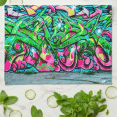 Linge De Cuisine Mur de graffiti (Plié)