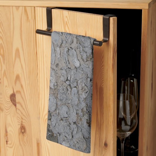 Linge De Cuisine Mur de pierre de corail caraïbe rustique 3 (Pliage en tiers)