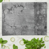 Linge De Cuisine Mur de pierre rustique Napoli 1 - BN (Plié)
