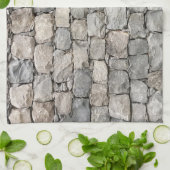 Linge De Cuisine Mur de pierre sèche fantaisiste (Plié)