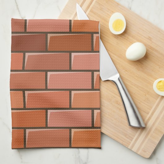 Linge De Cuisine mur en brique (Quart Plié)