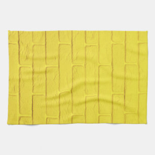 Linge De Cuisine mur en brique jaune