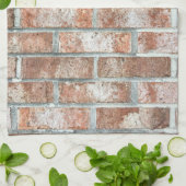 Linge De Cuisine Mur en briques rouges Grunge Brown Briques Arrière (Plié)