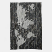 Linge De Cuisine Mur noir du monde (Vertical)