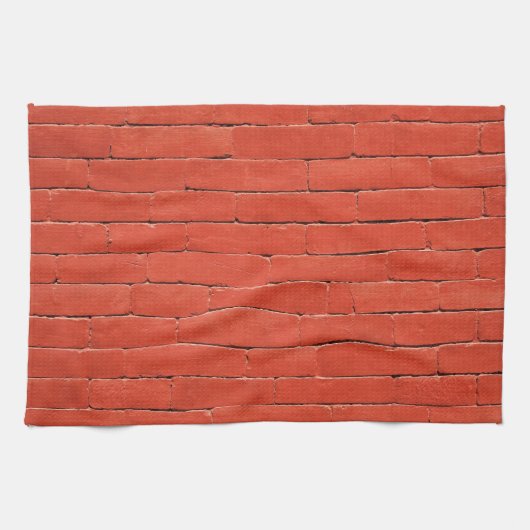 Linge De Cuisine Mur rouge orange (Horizontal)