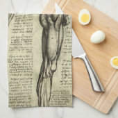 Linge De Cuisine Muscles humains anatomiques de Léonard de Vinci (Quart Plié)