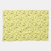 Linge De Cuisine Musical Noir  (Horizontal)