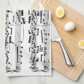 Linge De Cuisine Musique de feuille par Bach (Quart Plié)
