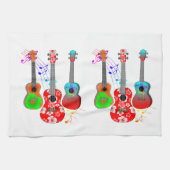 Linge De Cuisine Musique du Tropical Island Ukulele Player (Horizontal)