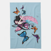 Linge De Cuisine Musique Note Papillons Fairy (Vertical)