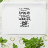 Linge De Cuisine My Boring Lockdown Life - Drôle Typographique Dire (Plié)