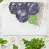 Linge De Cuisine myrtille (Plié)