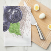 Linge De Cuisine myrtille (Quart Plié)