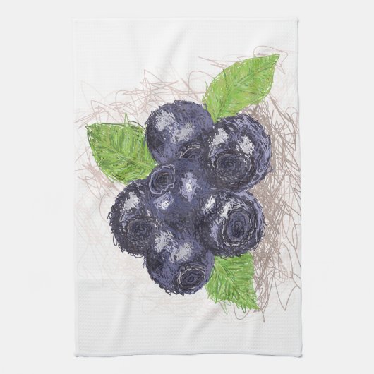 Linge De Cuisine myrtille (Vertical)