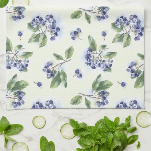 Linge De Cuisine Myrtilles (Plié)