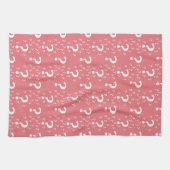 Linge De Cuisine Mystère question marque énigme puzzle corail (Horizontal)