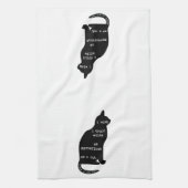 Linge De Cuisine Mystérieux comme un chat Edgar Allan Poe Citation (Vertical)