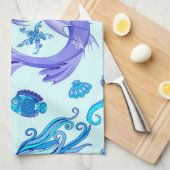 Linge De Cuisine Mystic Fairy Purple Créature Carreaux en céramique (Quart Plié)