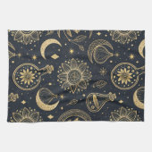 Linge De Cuisine Mystical Celestial Witchcraft - Gold Botanical (2) (Horizontal)