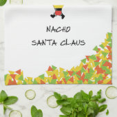 Linge De Cuisine Nacho Santa avec des frites (Plié)