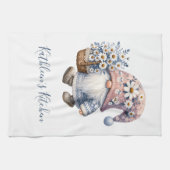 Linge De Cuisine Nains personnalisés Fleurs de marguerites blanches (Horizontal)