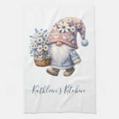 Linge De Cuisine Nains personnalisés Fleurs de marguerites blanches (Vertical)