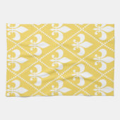 Linge De Cuisine Naples Yellow Fleur de Lis (Horizontal)