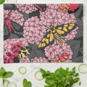 Linge De Cuisine Nappes phréatiques à hydrangée rose (Plié)